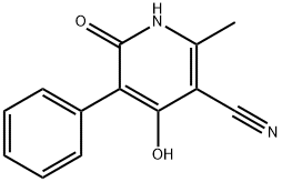 3-Cyano-4,6-dihydroxy-2-methyl-5-phenylpyridine,127581-31-1,结构式