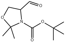 1,1-DIMETHYLETHYL-(R,S)-4-FORMYL-2,2-DIMETHYL-3-OXAZOLIDINECARBOXYLATE 化学構造式