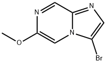 3-溴-6-甲氧基咪唑并[1,2-A]吡嗪, 1276056-77-9, 结构式