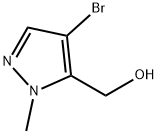 (4-ブロモ-1-メチル-1H-ピラゾール-5-イル)メタノール 化学構造式