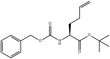 (2S)-2-[[(Benzyloxy)carbonyl]aMino]-5-hexenoic Acid tert-Butyl Ester 结构式