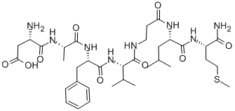 ASP-ALA-PHE-VAL-BETA-ALA-LEU-MET-NH2 化学構造式