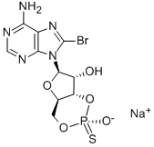 8-BROMOADENOSINE-3',5'-CYCLIC MONOPHOSPHOROTHIOATE, SP-ISOMER SODIUM SALT Struktur