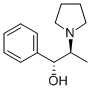 (1R,2S)-1-フェニル-2-(1-ピロリジニル)プロパン-1-オール 化学構造式