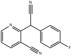 (3-cyanopyrid-2-yl)(4-fluorophenyl)acetonitrile Structure