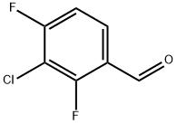 3-クロロ-2,4-ジフルオロベンズアルデヒド 化学構造式