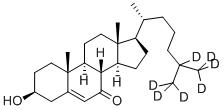 7‐ケトコレステロール‐25,26,26,26,27,27,27‐D7 化学構造式