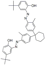 2,2'-[cyclohexylidenebis[(2-methyl-4,1-phenylene)azo]]bis[4-tert-butylphenol] Struktur