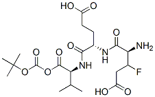 t-butyloxycarbonyl-3-fluoroglutamyl-glutamyl-valine Structure