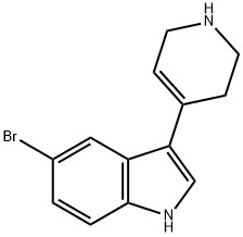 5-ブロモ-3-(1,2,3,6-テトラヒドロ-4-ピリジニル)-1H-インドール 化学構造式