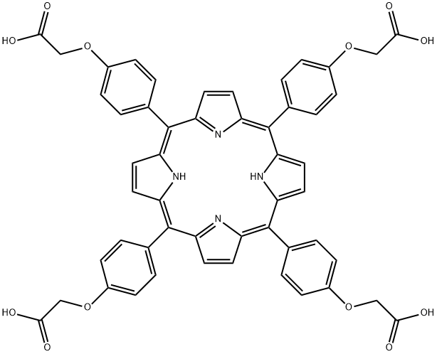 5,10,15,20-TETRAKIS(4-CARBOXYMETHYLOXYPHENYL)-21H,23H-PORPHINE Struktur