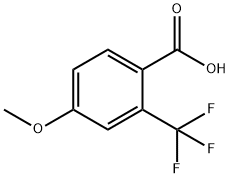4-メトキシ-2-(トリフルオロメチル)安息香酸 化学構造式
