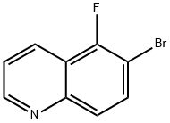 6-ブロモ-5-フルオロキノリン 化学構造式