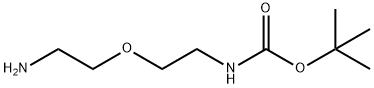 N-(tert-ブトキシカルボニル)-2-(2-アミノエトキシ)エチルアミン 化学構造式