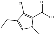 4-Chloro-3-ethyl-1-methyl-1H-pyrazole-5-carboxylic acid Structure