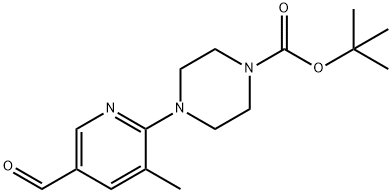 tert-butyl 4-(5-forMyl-3-Methylpyridin-2-yl)piperazine-1-carboxylate Struktur