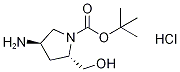 (2S,4R)-1-BOC-2-羟甲基-4-氨基吡咯烷盐酸盐, 1279038-32-2, 结构式