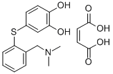 1,2-Benzenediol, 4-((2-((dimethylamino)methyl)phenyl)thio)-, (Z)-2-but enedioate (1:1) (salt) Structure