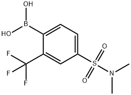 4-(N,N-Dimethylsulfamoyl)-2-trifluoromethylphenylboronic acid Struktur
