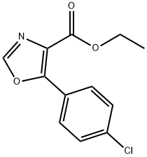 5-(4-氯苯基)噁唑-4-羧酸乙酯 结构式