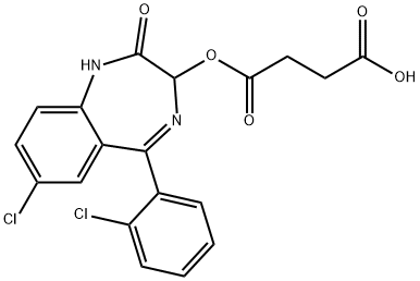 劳拉西泮半琥珀酸盐, 127930-80-7, 结构式