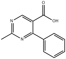 2-メチル-4-フェニル-5-ピリミジンカルボン酸 化学構造式