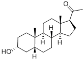 3α-ヒドロキシ-5β-プレグナ-20-オン 化学構造式