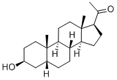 3β-ヒドロキシ-5β-プレグナン-20-オン 化学構造式