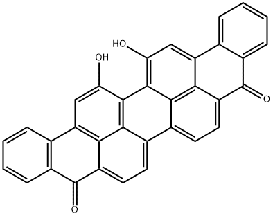 16,17-ジヒドロキシジナフト[1,2,3-cd:3',2',1'-lm]ペリレン-5,10-ジオン 化学構造式