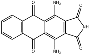4,11-ジアミノ-1H-ナフト[2,3-f]イソインドール-1,3,5,10(2H)-テトラオン 化学構造式