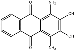 1,4-ジアミノ-2,3-ジヒドロキシアントラキノン 化学構造式