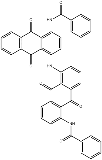 N-[4-[[5-(ベンゾイルアミノ)-9,10-ジヒドロ-9,10-ジオキソアントラセン-1-イル]アミノ]-9,10-ジヒドロ-9,10-ジオキソアントラセン-1-イル]ベンズアミド 化学構造式