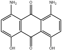 1,8-ジアミノ-4,5-ジヒドロキシ-9,10-アントラセンジオン 化学構造式