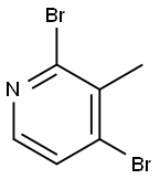 2,4-Dibromo-3-methylpyridine Struktur