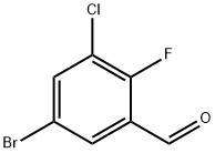 5-Bromo-3-chloro-2-fluorobenzaldehyde Struktur