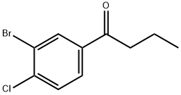 2-Bromo-1-chloro-4-(propylcarbonyl)benzene, 1280786-91-5, 结构式