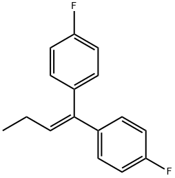 1,1-BIS(4-FLUOROPHENYL)-1-BUTENE Struktur