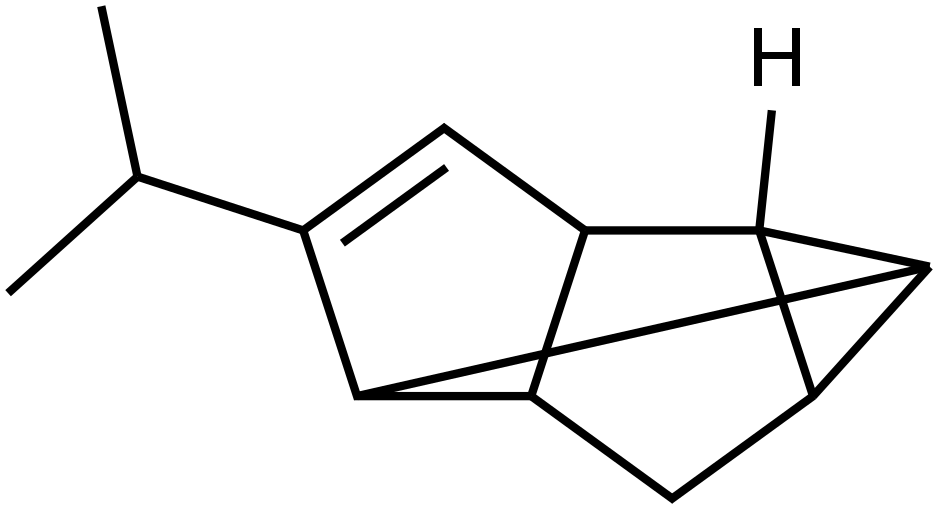 1,2,4-Methenopentalene,1,2,3,3a,4,6a-hexahydro-5-(1-methylethyl)-,(1S)-(9CI) Struktur
