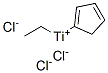 Ethylcyclopentadienyltitaniumtrichloride Struktur