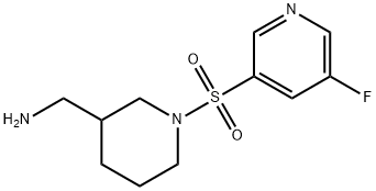 (1-(5-fluoropyridin-3-ylsulfonyl)piperidin-3-yl)MethanaMine Struktur
