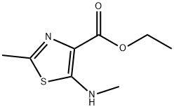 4-Thiazolecarboxylicacid,2-methyl-5-(methylamino)-,ethylester(9CI) Structure