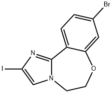 9-溴-5,6-二氢-2-碘咪唑并[1,2-D] [1,4]苯并氧氮杂, 1282516-69-1, 结构式