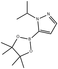 1-イソプロピル-1H-ピラゾール-5-ボロン酸ピナコールエステル 化学構造式