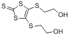 4,5-Bis-(2-hydroxy-ethylsulfanyl)-[1,3]dithiole-2-thione Struktur