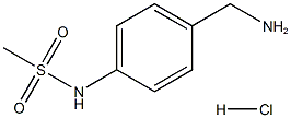 4-(甲基磺酰胺基)苄胺.氯化氢, 128263-66-1, 结构式