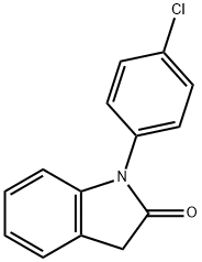 1-(4-CHLOROPHENYL)-1,3-DIHYDRO-2H-INDOL-2-ONE, 128271-18-1, 结构式