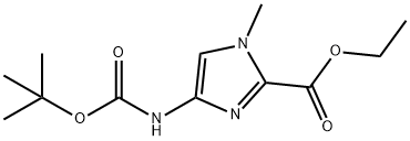 1H-IMidazole-2-carboxylic acid, 4-[[(1,1-diMethylethoxy)carbonyl]aMino]-1-Methyl-, ethyl ester Struktur