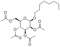 辛基2,3,4,9-四-O-乙酰基-Β-D-吡喃甘露糖苷, 128299-96-7, 结构式