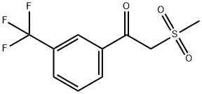 2-メチルスルホニル-1-(3-トリフルオロメチルフェニル)エタノン 化学構造式