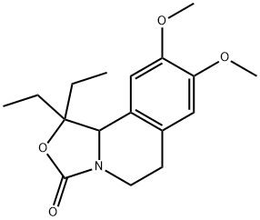 3H-Oxazolo[4,3-a]isoquinolin-3-one,  1,1-diethyl-1,5,6,10b-tetrahydro-8,9-dimethoxy- Structure